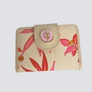 Spartina 449 Yacht Club Linem & Leather Mini Wallet Richmond Hill Cream NEW